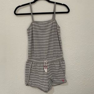 Striped grey romper